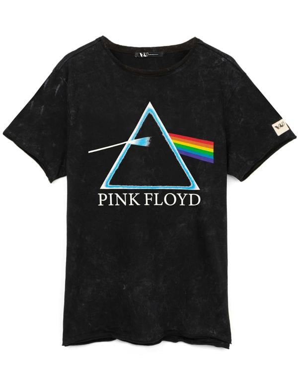 Pink Floyd Unisex Black Album Logo Short Sleeved T-Shirt