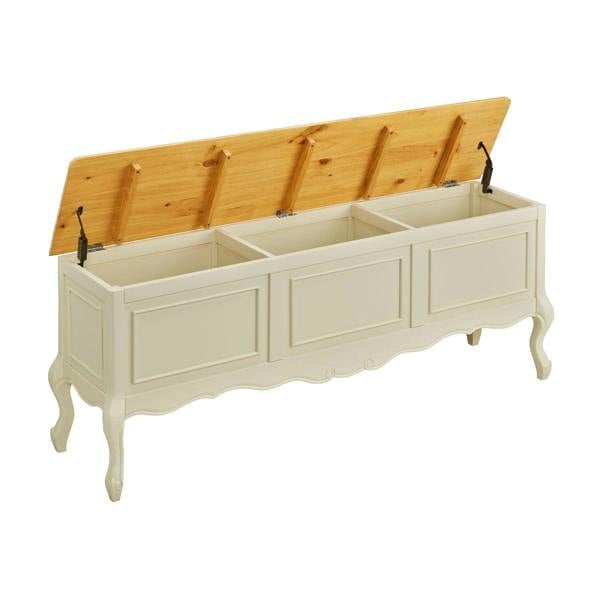 Statement Furniture Juliette Large Wooden Blanket Box with 3 Compartments