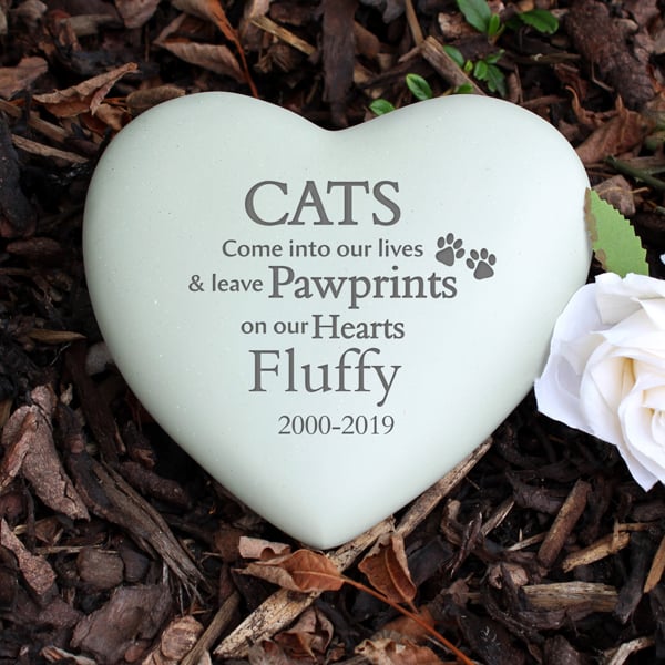 Personalised Memento Company Personalised Cat Memorial Garden Ornament