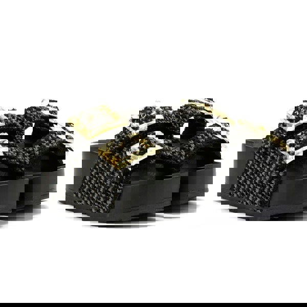 Desert Fleur Super Crochet Women's Black Sandals