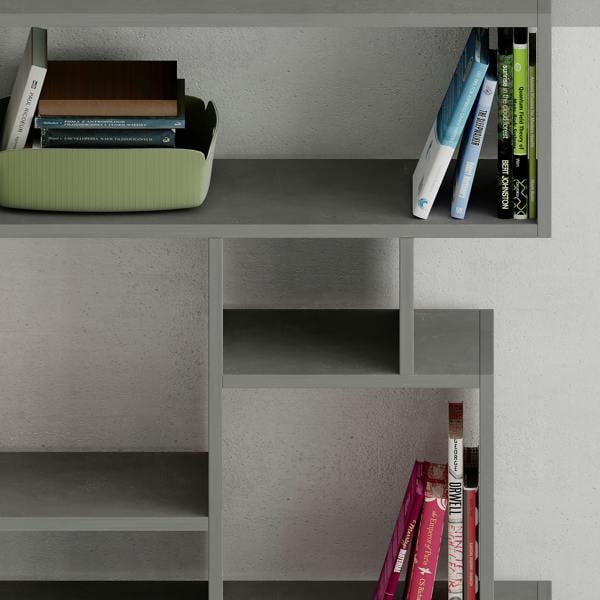 Decortie Karmato Modern Bookcase Display Unit with 10 Compartments 168.5cm Tall