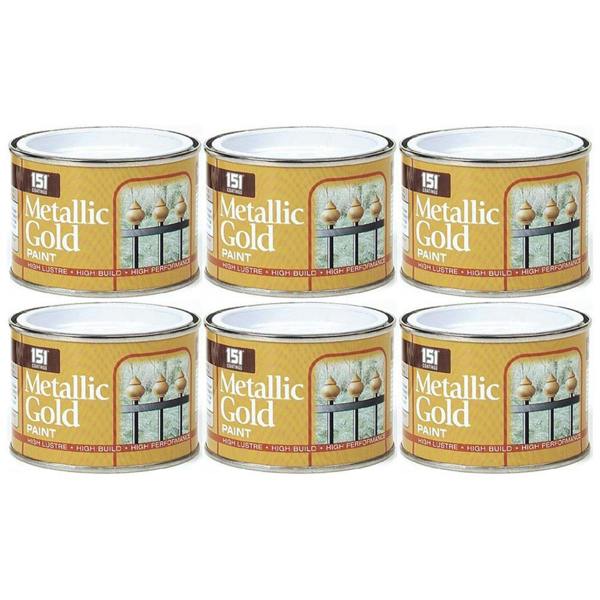 151 6X Metallic Gold Paint Tin 180ml
