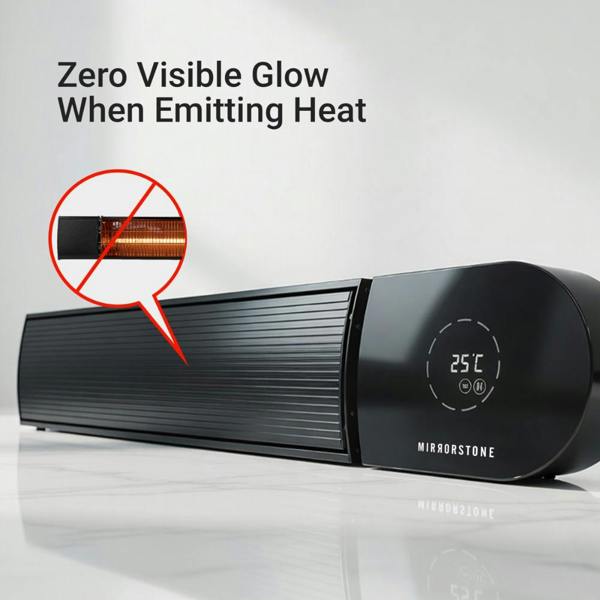 Mirrorstone Heating 3kW Ionis Remote Controllable Wi-Fi Infrared Bar Heater (White)