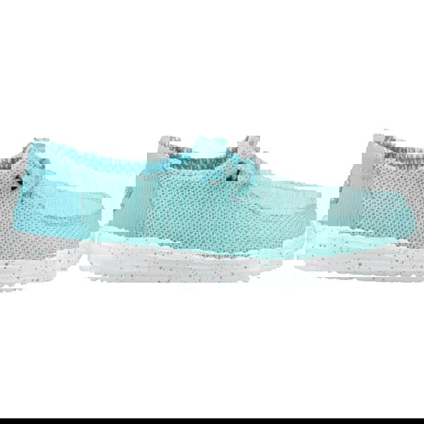 HEYDUDE Wendy Stretch Sox Polyester Blend Women's Ceramic Blue Moccasins Shoes
