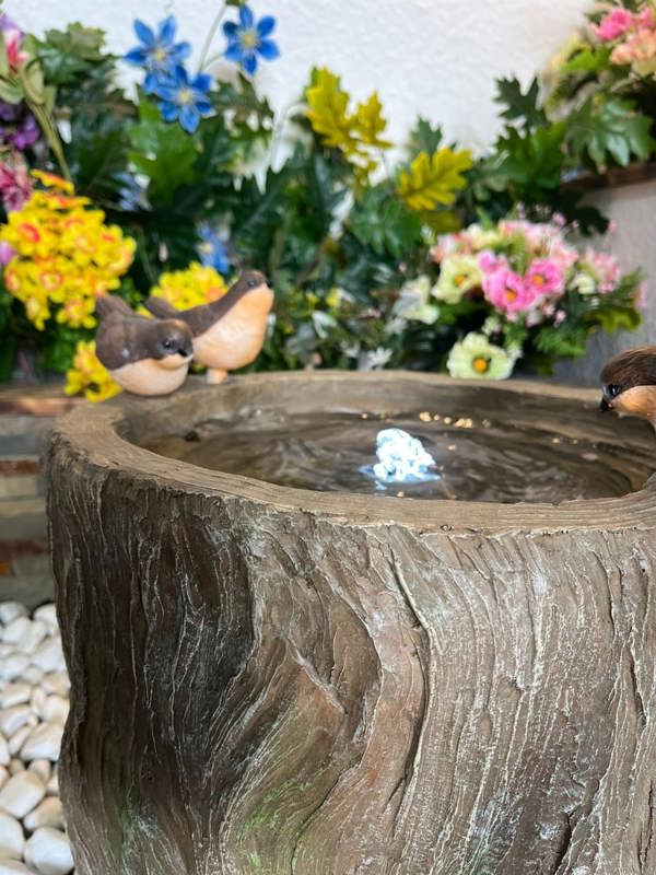 Tranquillity Water Features Bird on Log Traditional Water Feature