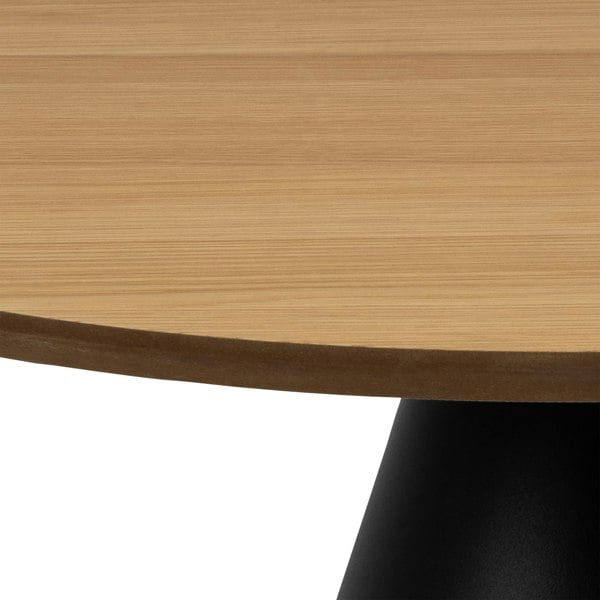 Furniture To Go Soli Round Coffee Table in Oak/Black 65x43cm