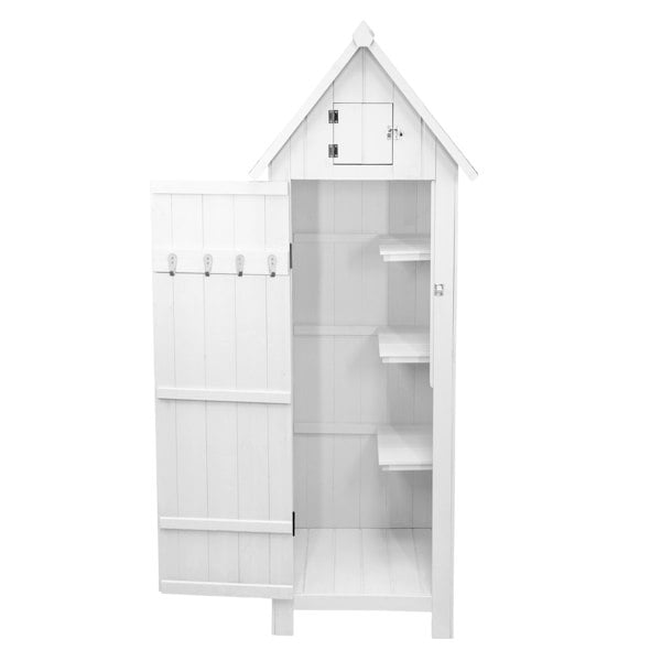 Monstershop Wooden Garden Shed - White