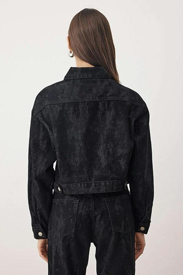 WOVCOR Suede-Look Basic Denim Jacket