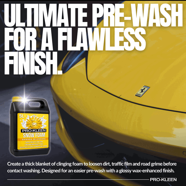 ProKleen Pro-Kleen 15L Banana Milkshake YELLOW Snow Foam with Wax Super Thick & Non-Caustic Foam