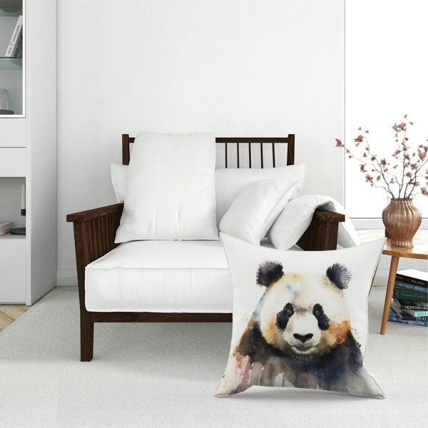 Warren Reed Panda Watercolour Floor Cushion