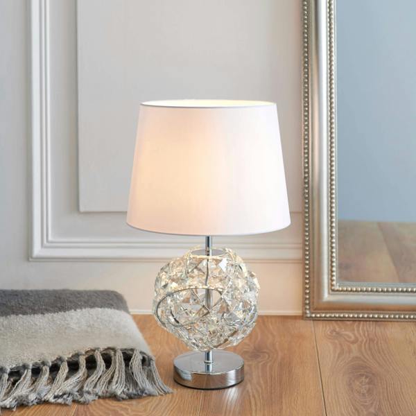 Pagazzi Lighting Monaco Chrome and Glass Table Lamp