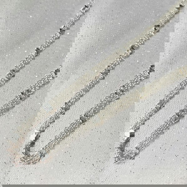 silver chain headband simple