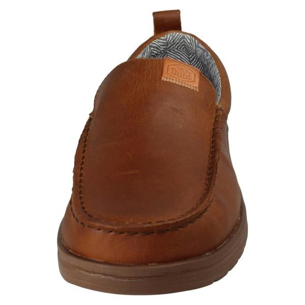 HEYDUDE Mens Hey Dude Slip On Leather Shoes Wally Grip