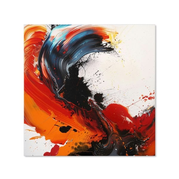 Warren Reed - Designer Fiery Waves: Abstract Motion Kitchen Splashback