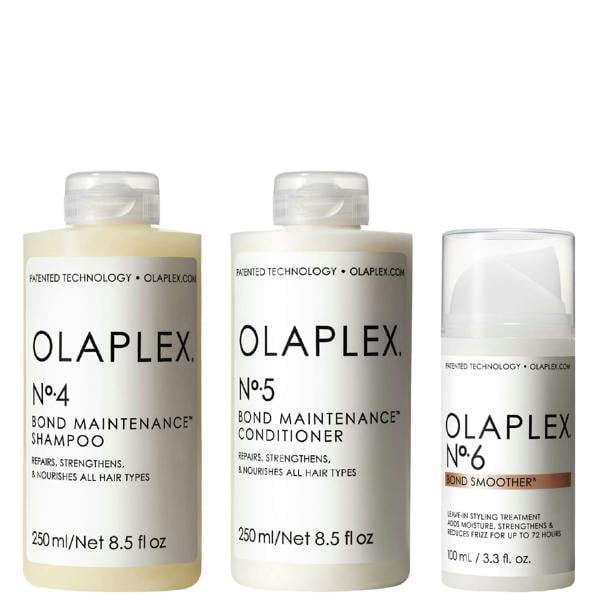 Olaplex Bundles Trio: No.4 Shampoo  250ml, No.5 Conditioner 250ml & No.6 Bond Smoother 100ml