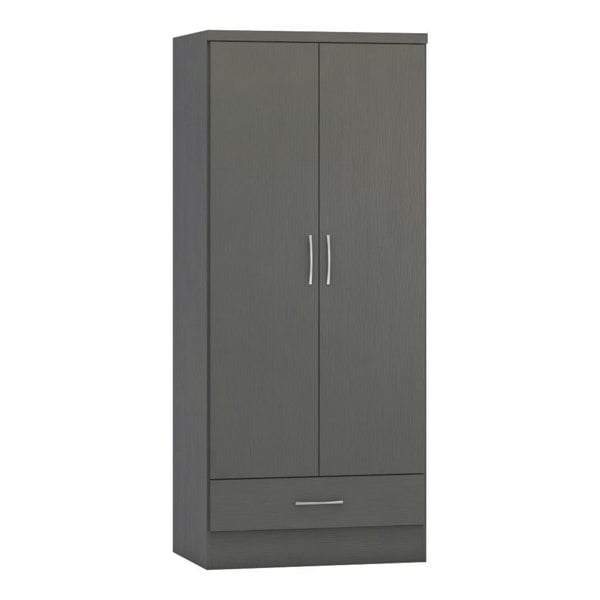 Seconique Nevada 2 Door 1 Drawer Wardrobe