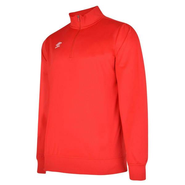 Umbro Childrens/Kids Club Essential Half Zip Sweatshirt - Vermillion - 