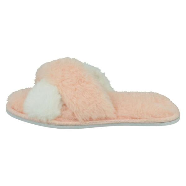 Spot On Ladies Spot On Fluffy Mule Slippers X2122
