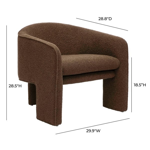 Furniture Edit Marla Chocolate Brown Boucle Accent Chair