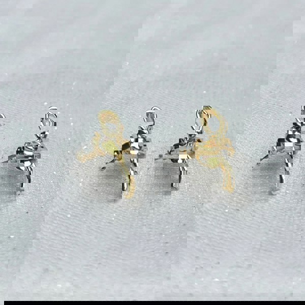 gold bow earrings, gold stud earrings, ribbon bow jewellery, elegant gold accessories