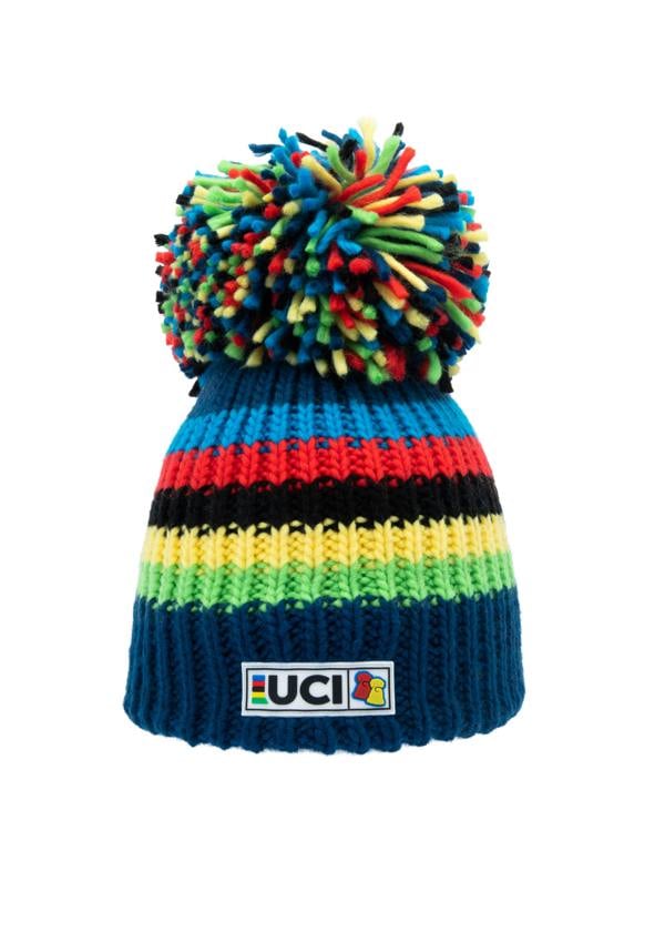 Big Bobble Hats UCI Navy Rainbow Stripes