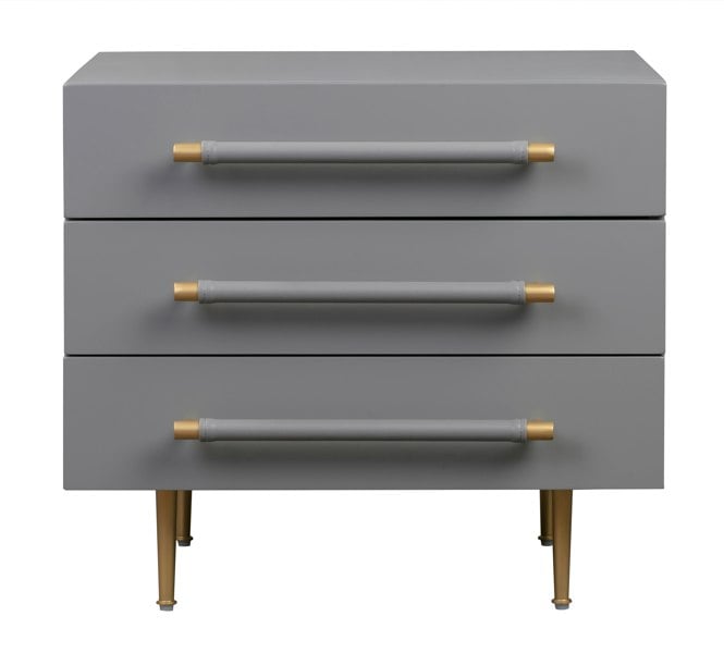 Furniture Edit Trident Grey Nightstand Bedside Table