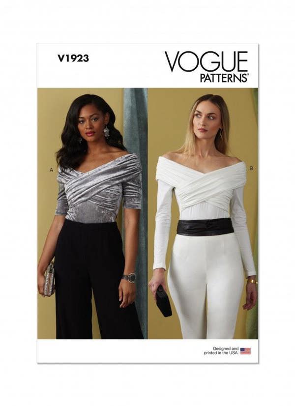 Vogue Sewing Pattern 1923, Bodysuits for Women, B5 (8-10-12-14-16) - Intermediate