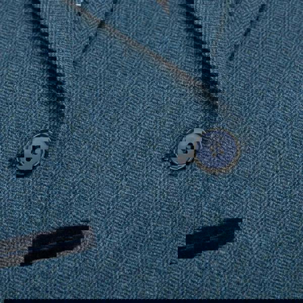 TruClothing IMW-01 - Women's Blue Tweed Herringbone Blazer Waistcoat