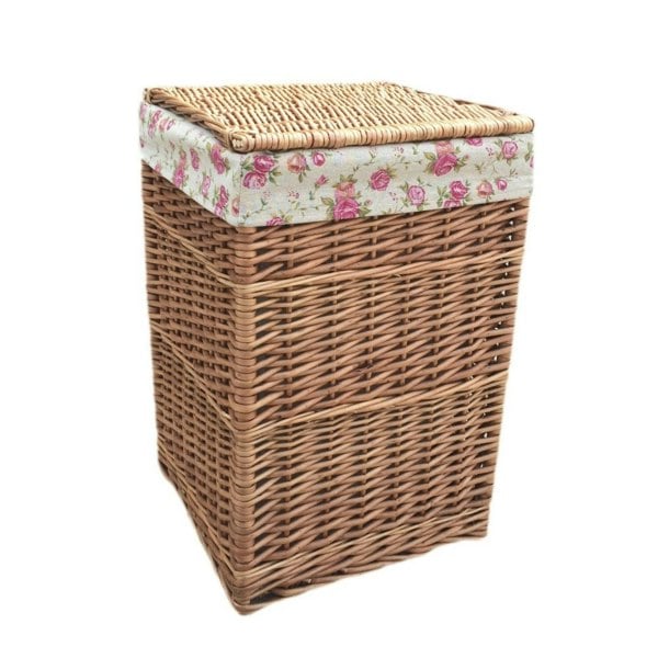 Wicker Square Laundry Basket