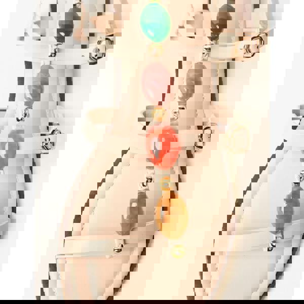 Blue Vanilla Beaded Gladiator Flat Sandals