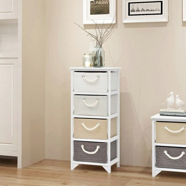 Berkfield Storage Cabinet 4 Drawers Wood