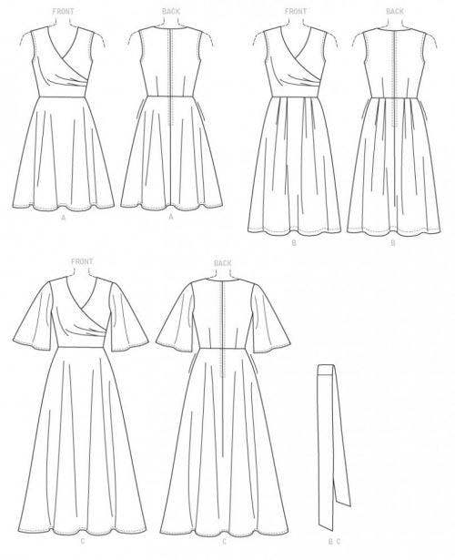 Butterick Sewing Pattern 6446, Dresses for Women, A5 (6-8-10-12-14) - Easy