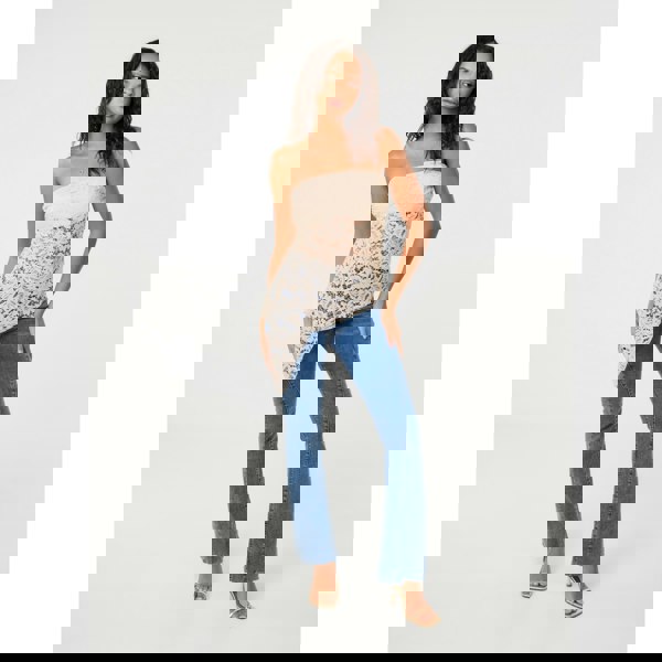 Pink Vanilla Floral Lace Bandeau Top