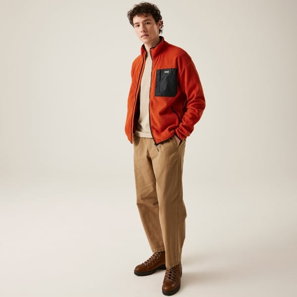 Regatta Mens Frankie Full Zip Fleece Jacket - Red Ochre