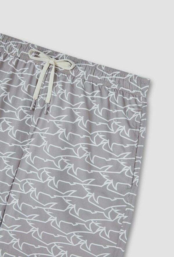 Paul & Shark Men's Swim Shorts with All-Over Shark Print