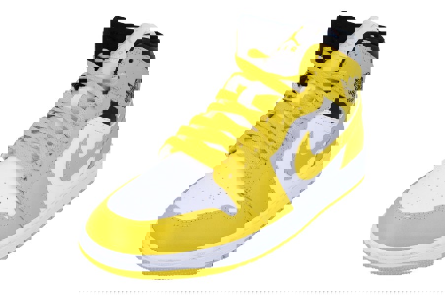 Nike Womens Air Jordan 1 Mid Trainers Bq6472 170 - White Vivid Sulphur Black 170 - Photo 0