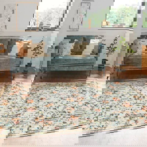 The Rugs Fringed Vintage Floral Rug - Timeless Elegance