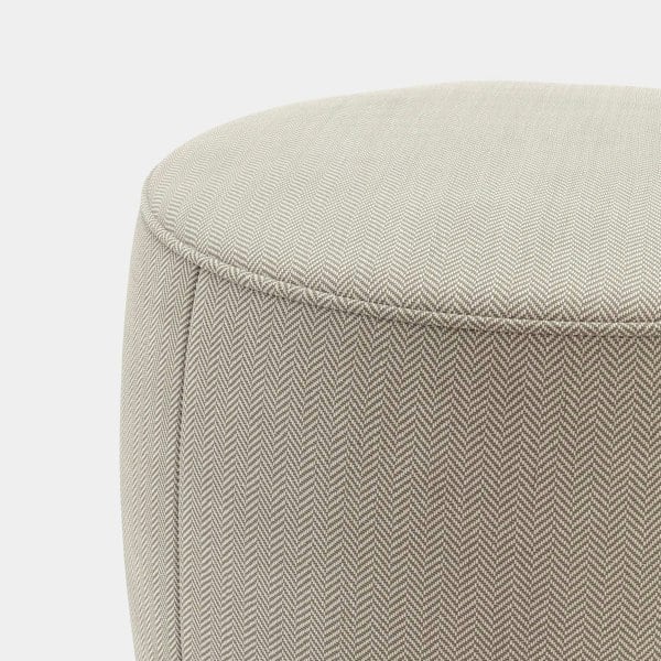 Domkapa Millie Patterned Pouf with Fumé Stained Beech Base