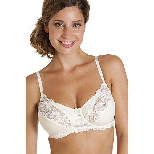 Ivory Lingerie Womens Full Cup Underwired Lace Bra
