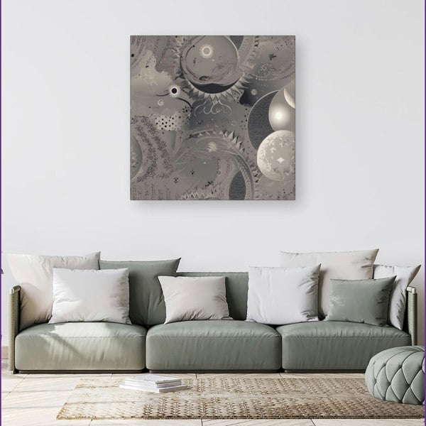 Warren Reed Abstract Moon Shapes Canvas