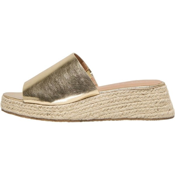 ONLY Minerva-3 Women's Polyurethane Mules - Gold