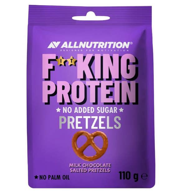 Allnutrition Fitking Protein Pretzels, Milk Chocolate Salted - 110g