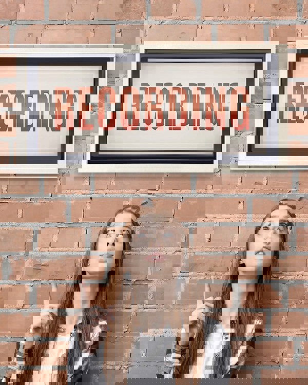 Framed Wall Art Print - Retro Recording Studio Sign