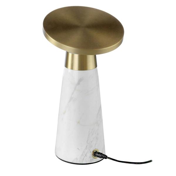 Angel Cerdá Table Lamp in White Marble and Golden Steel 8034