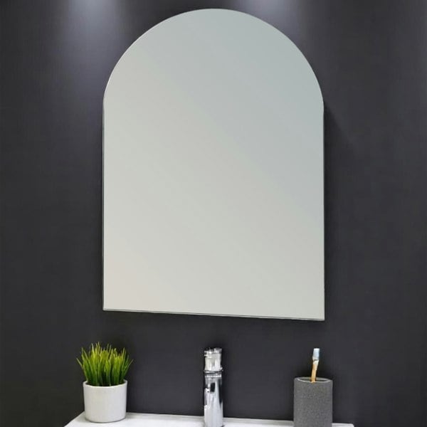 Showerdrape Hampton Arched Oval Wall Mounted Frameless Bathroom Mirror 60 x 45cm