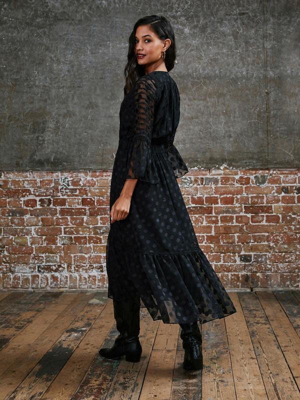 Rose & Nancy Ivy Spot Midi Dress