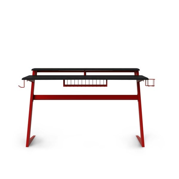 Dorel Home Aries Gaming Desk in Black / Red
