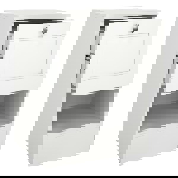 Furniture To Go Brande Nightstand with1 Frame Drawer in White