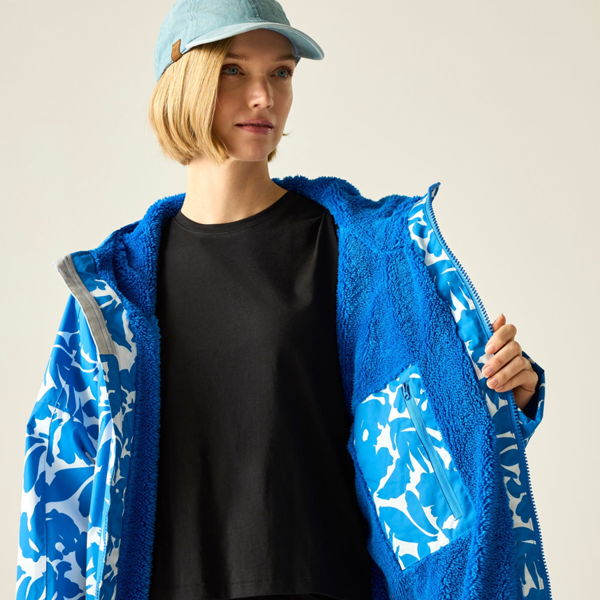 Regatta Unisex Adult Fleur Bloom Changing Robe - Blue