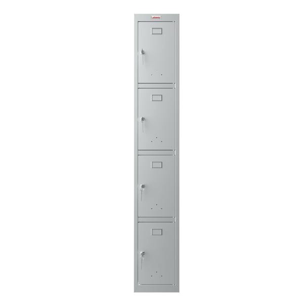 Phoenix Safe Phoenix PL Series PL1430GGK 1 Column 4 Door Personal locker in Grey with Key Locks